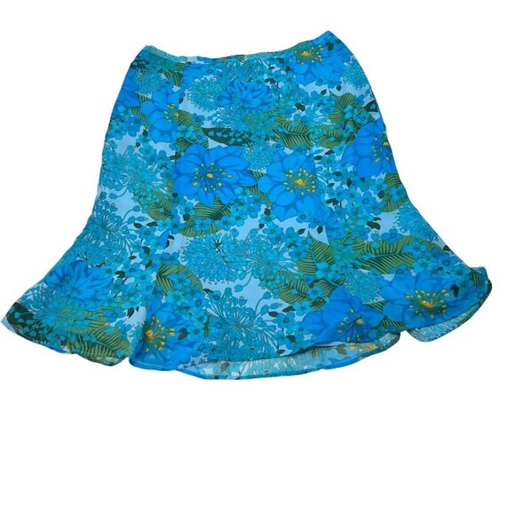 Norton McNaughton Womens Fit n Flare Skirt Floral Below Knee Multicolor Size 12 - Picture 7 of 8